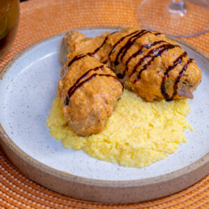 Coxa e Sobrecoxa ao Creme de Milho