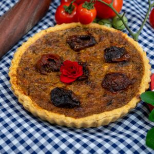 Quiche de Caprese com Búfala e Tomate Seco